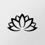 Wallity Lotus Flower 2 Metal Decor Negro